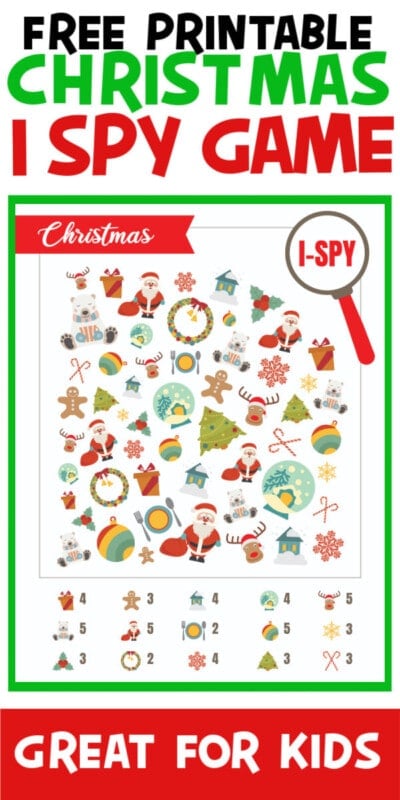Free Printable Christmas i Spy Game for Kids - 72