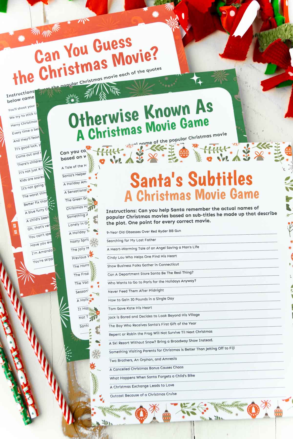 3 Christmas Movie Trivia Games Free Printable Play Party Plan