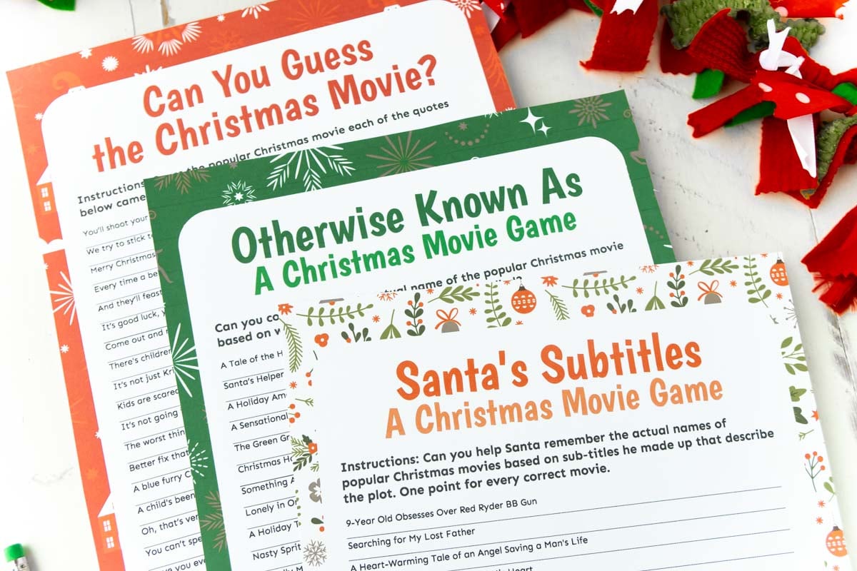 3 Christmas Movie Trivia Games Free Printable Play Party Plan