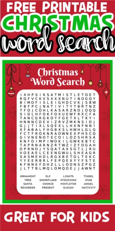 Christmas Word Search  Free Printable   - 3