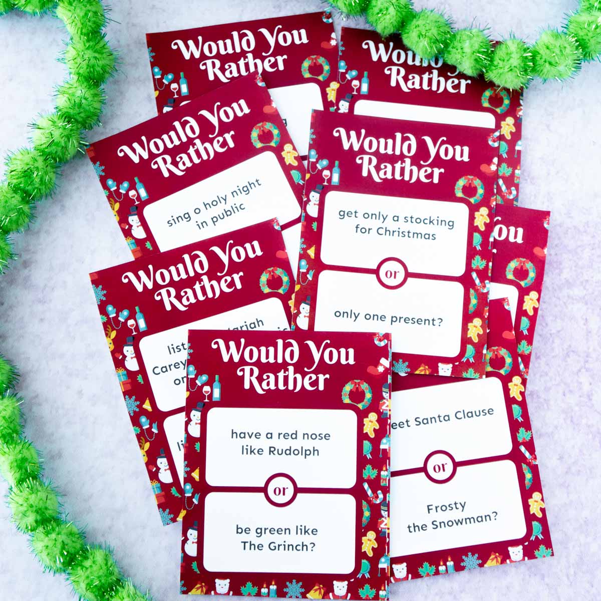 50 Christmas Would You Rather (Free Printables) - The Best Ideas