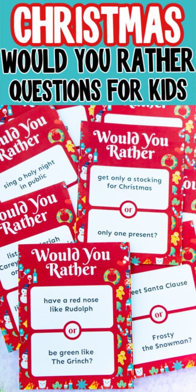 50  Christmas Would You Rather Questions  Print Free  - 92
