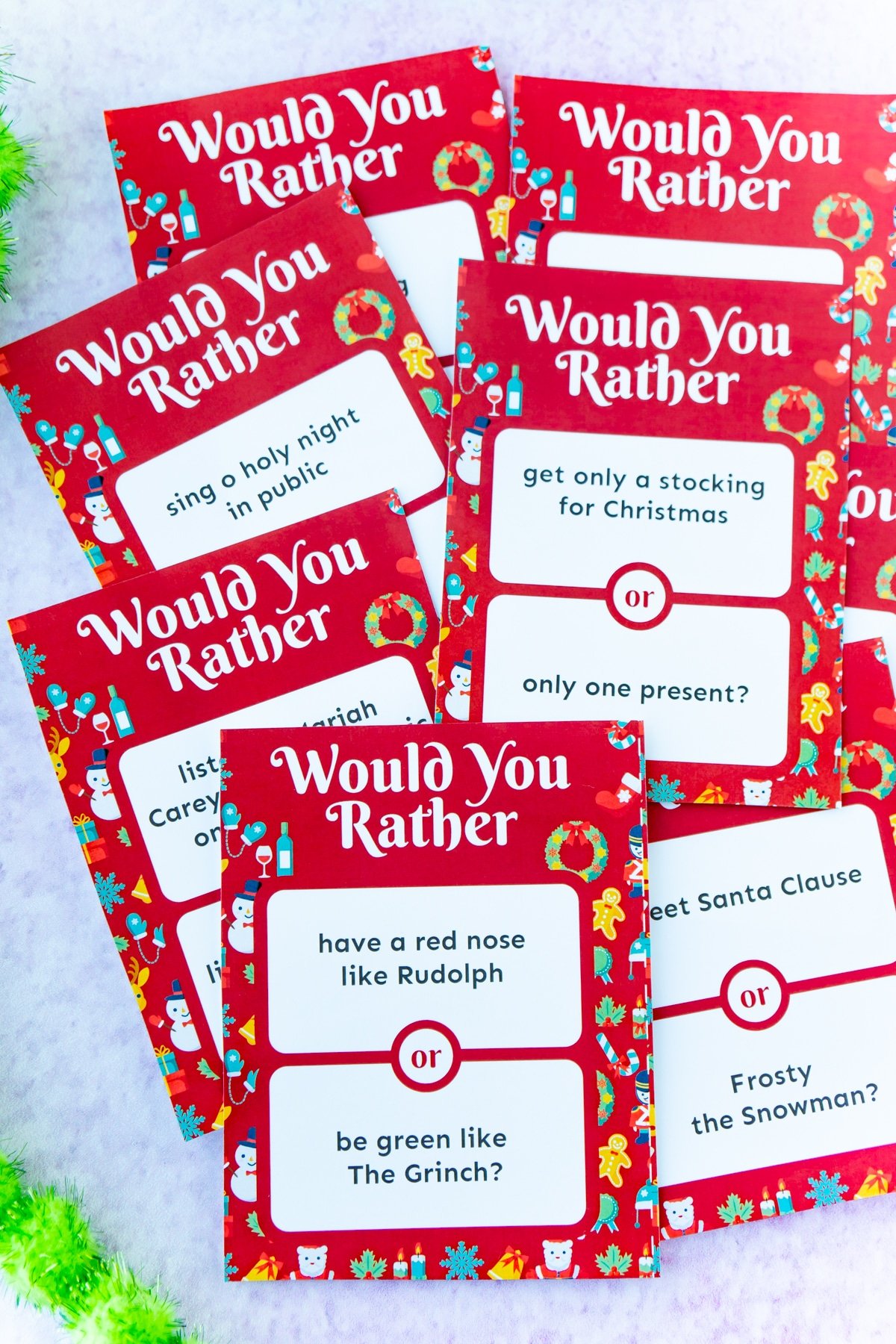 50  Christmas Would You Rather Questions  Print Free  - 64