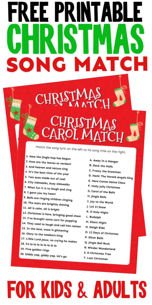 Christmas Carol Games Printable - Printable World Holiday