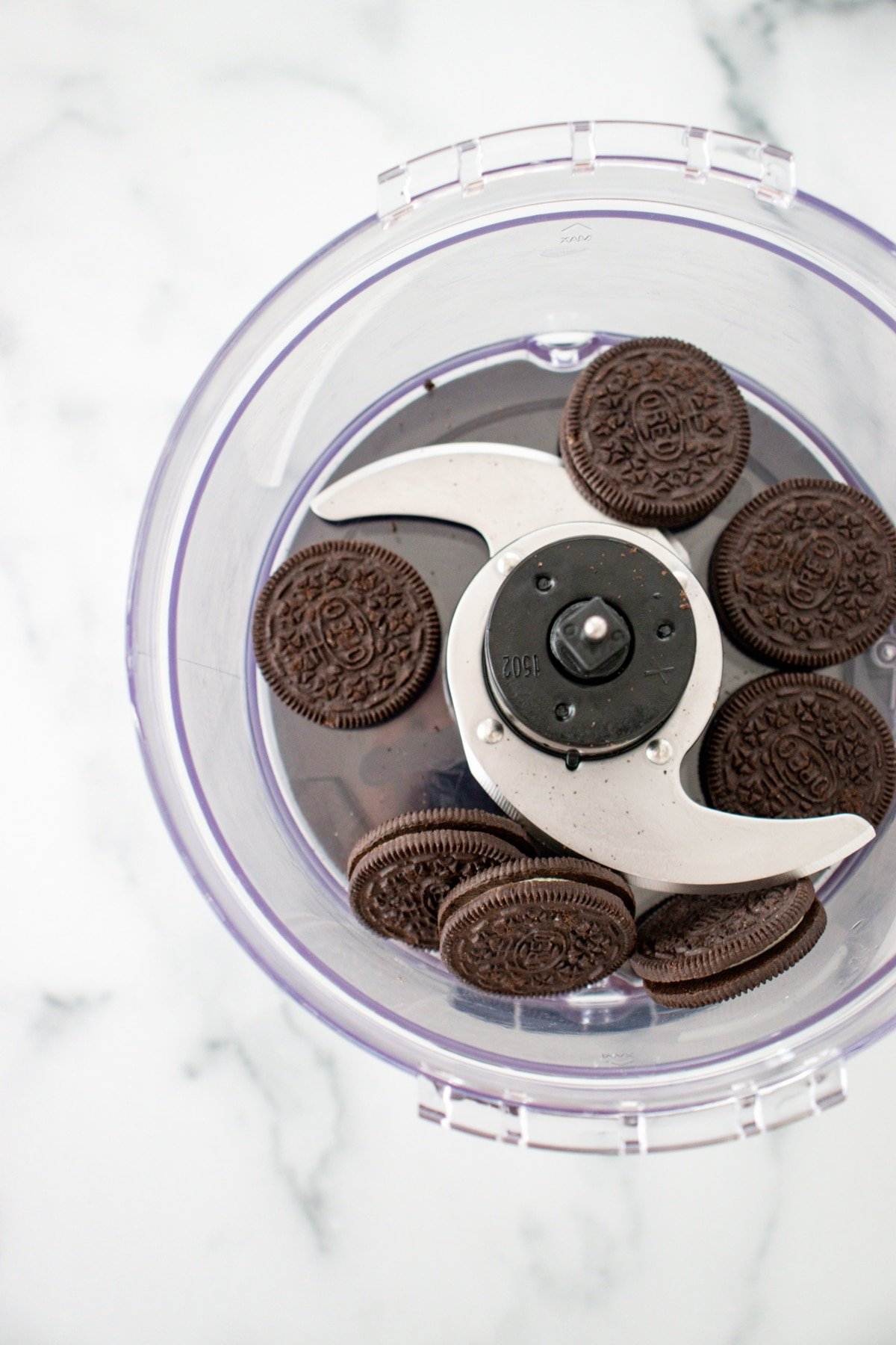 Oreos in a food processor