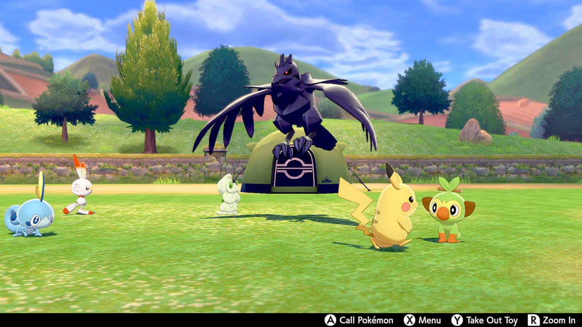 Pikachu talking in Nintendo Switch game