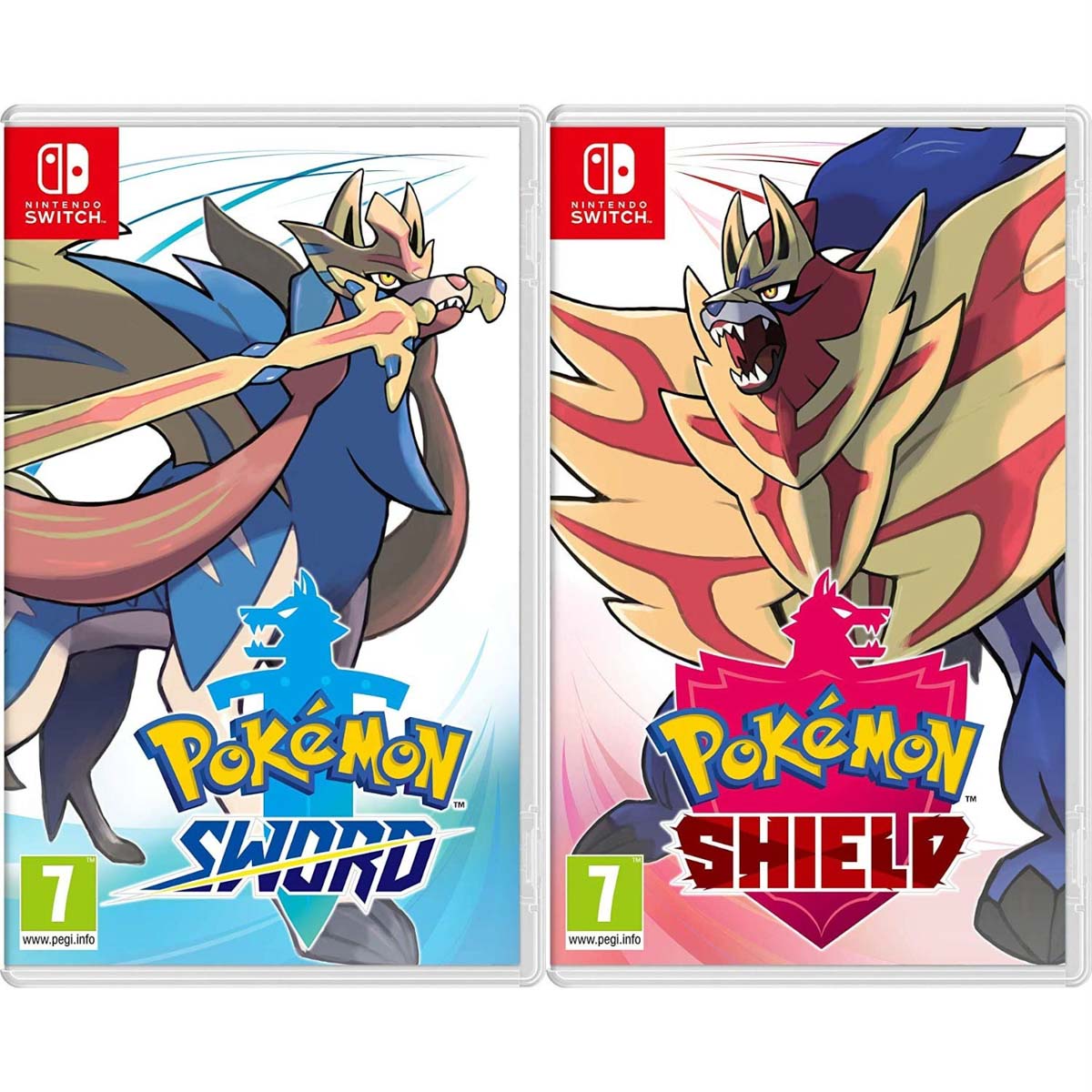 Covers of Pokemon sword & shield nintendo switch games