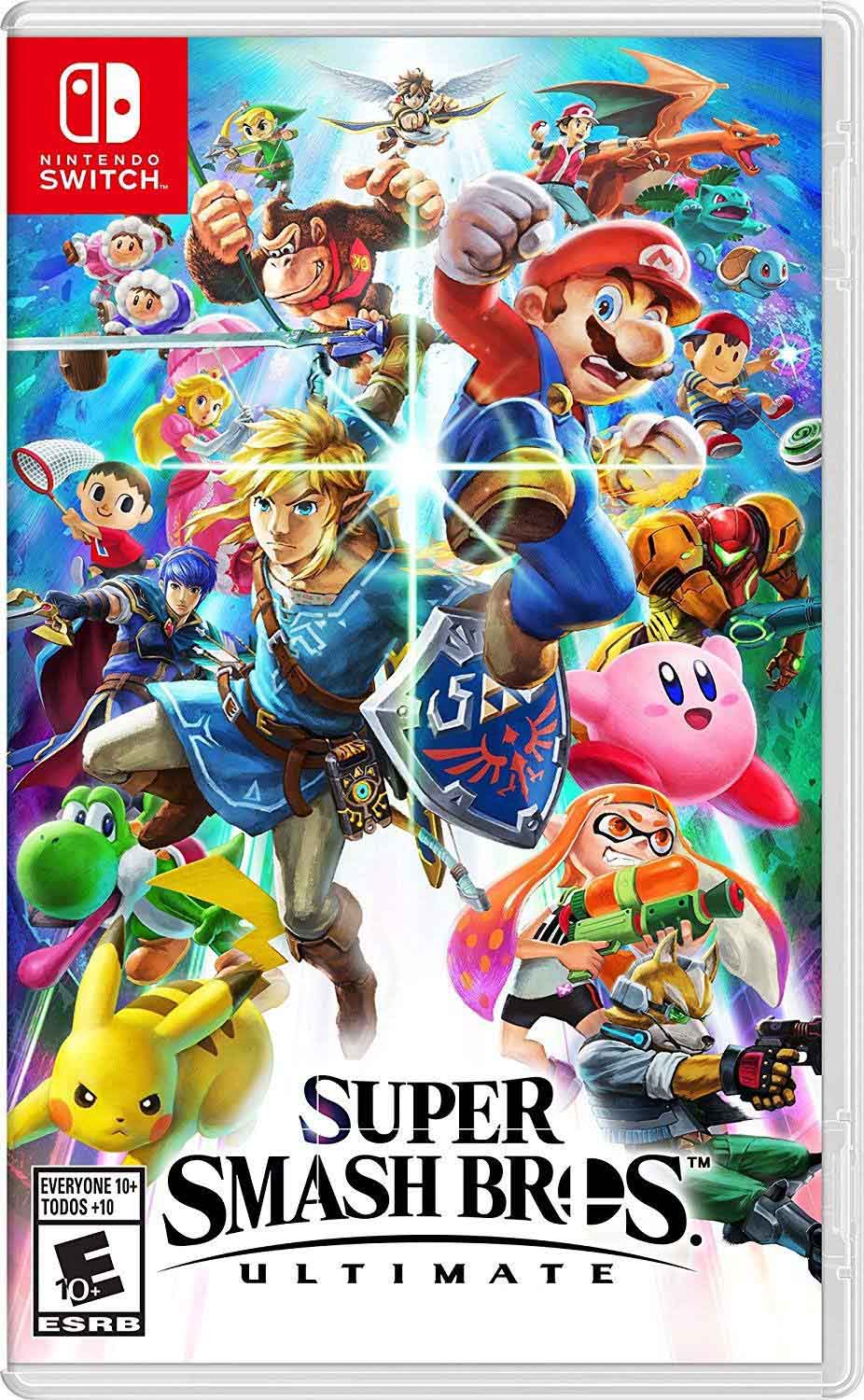 Cover of Super Smash Bros Nintendo Switch game