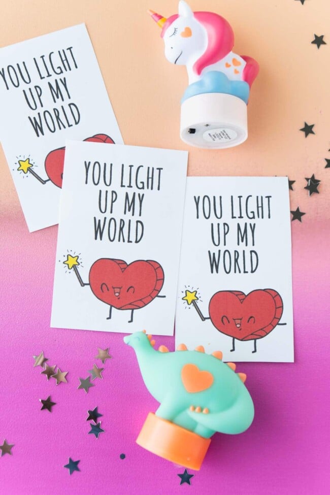 Free Printable Glow Stick Valentines - Play Party Plan Free Printable Glow Stick Valentines - Play Party Plan