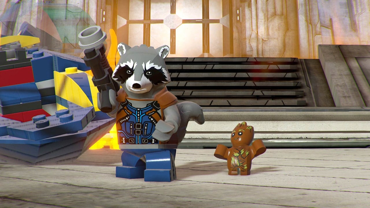 Rocket and Baby Groot in Marvel Super Heroes 2 game