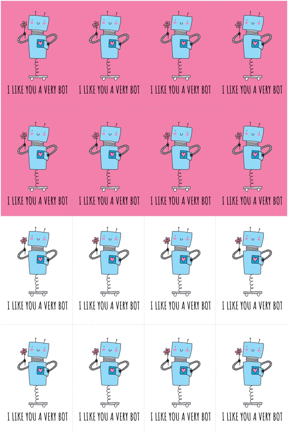 Free Printable Robot Valentine Cards Realsimple free-printable-robot-valentine-cards-realsimple