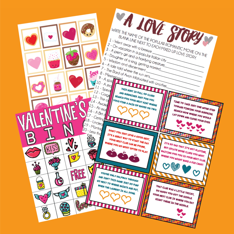 Free Printable Valentines Bingo Game  40 Cards   - 79