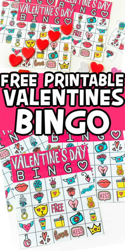 Free Printable Valentines Bingo Game  40 Cards   - 17