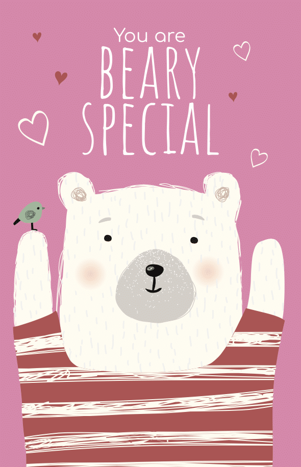 Pink bear valentine