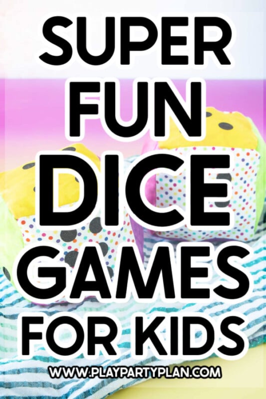 Dice games for kids label