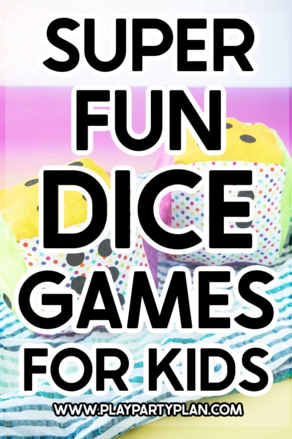 Dice games for kids label