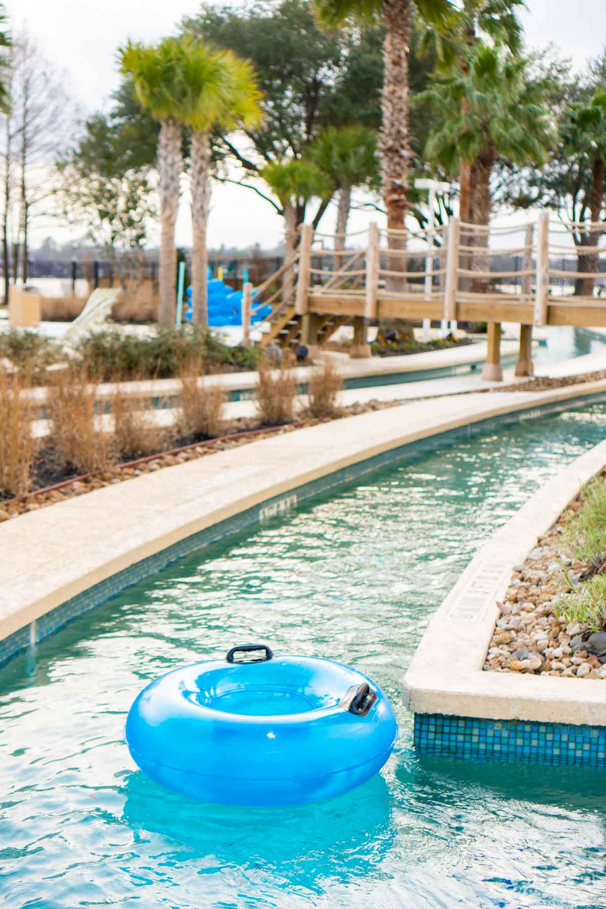 Pool tube in the lazy river at Margaritaville Conroe