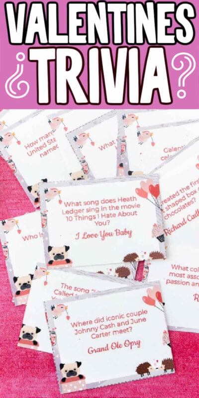 Valentines Day Trivia Questions  Free Printable   - 66