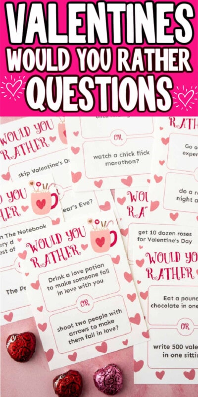 Free Printable Valentines Would You Rather Game - 80