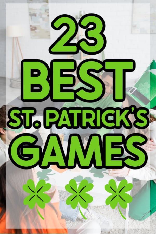 people playing St. Patrick's Day games with text on it