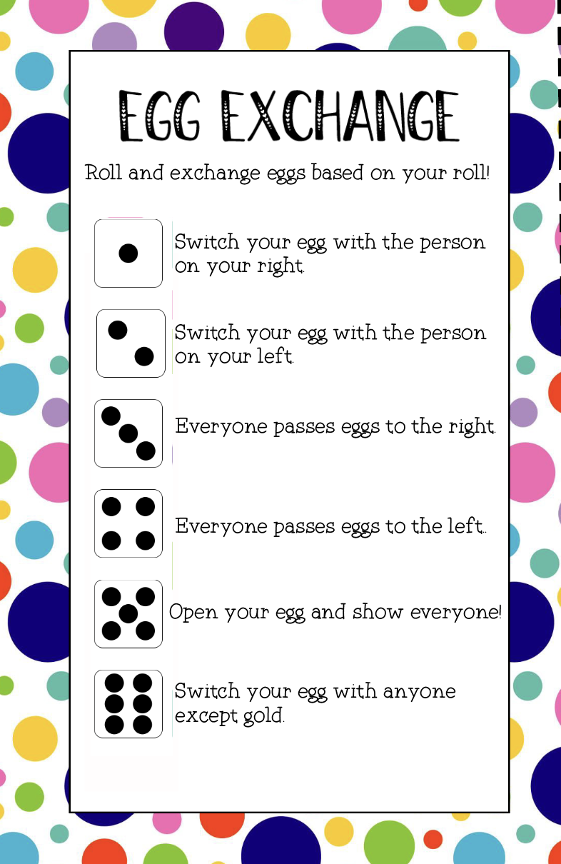 Easter dice game
