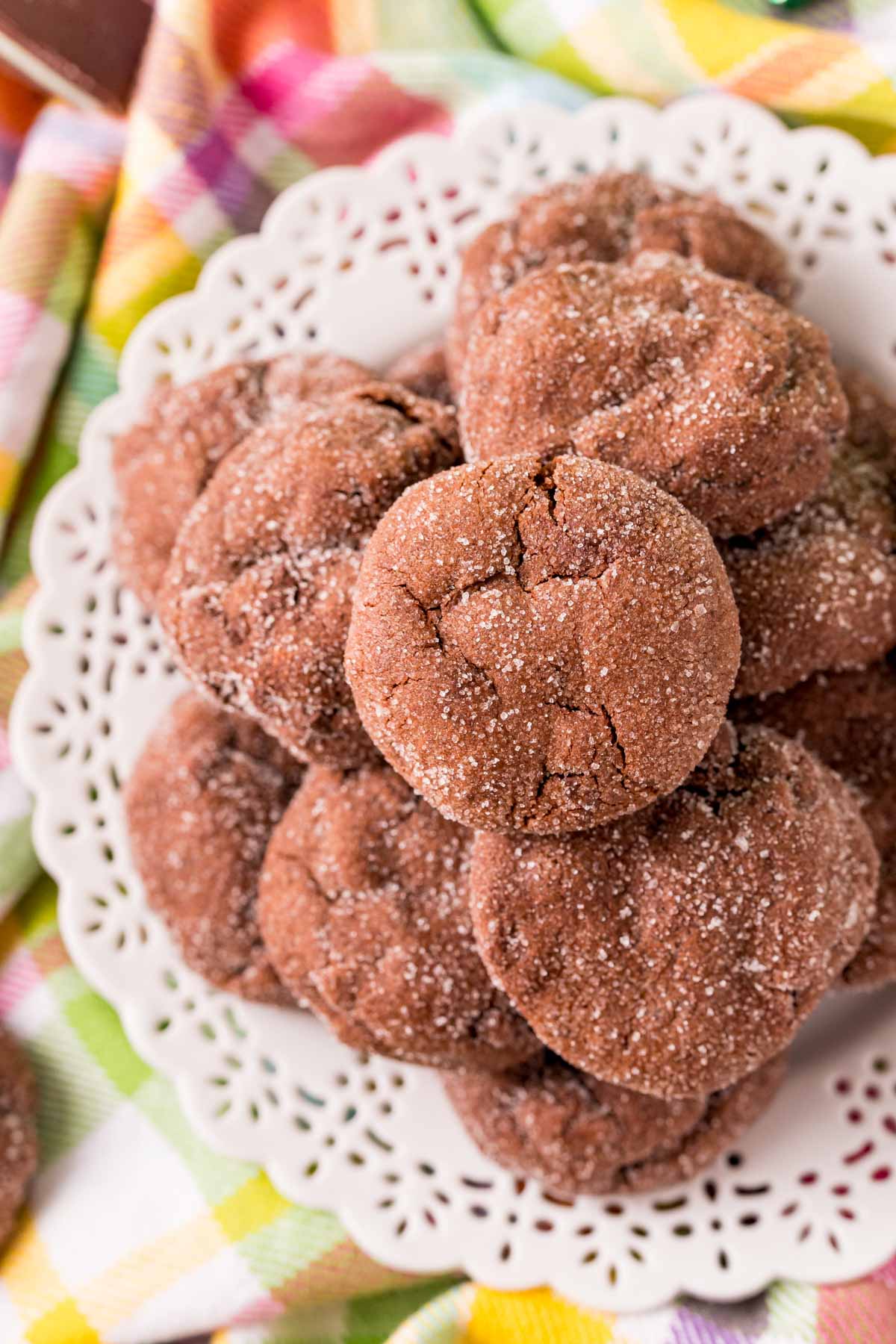 Pile of chocolate Andes Mint cookies