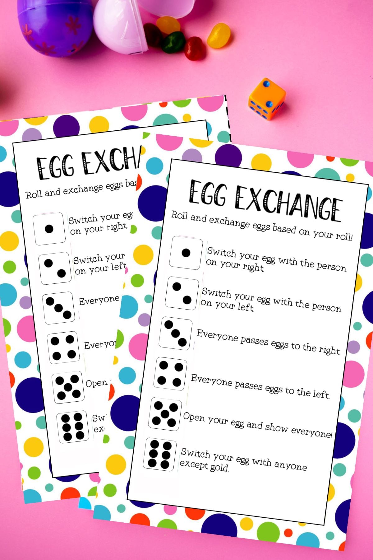 Free Printable Easter Dice Game