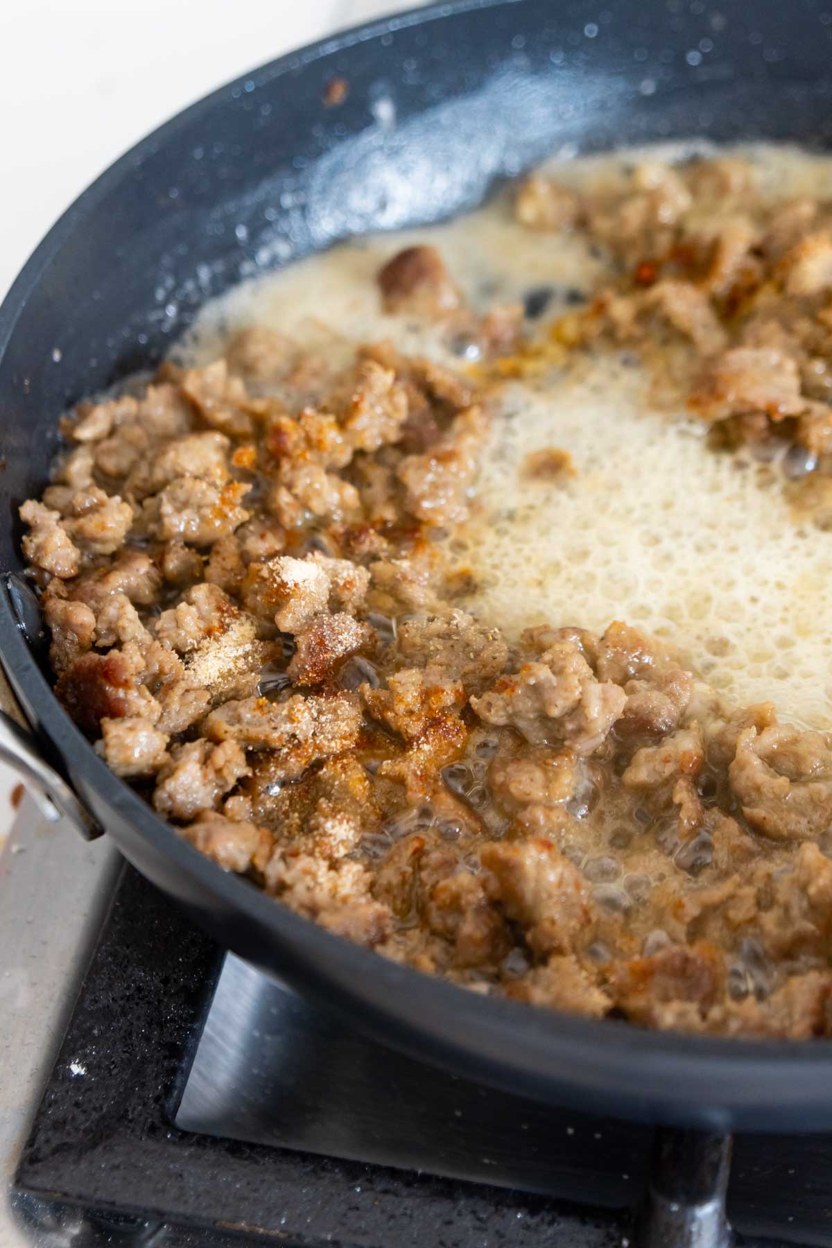 browned sausage gravy with spices