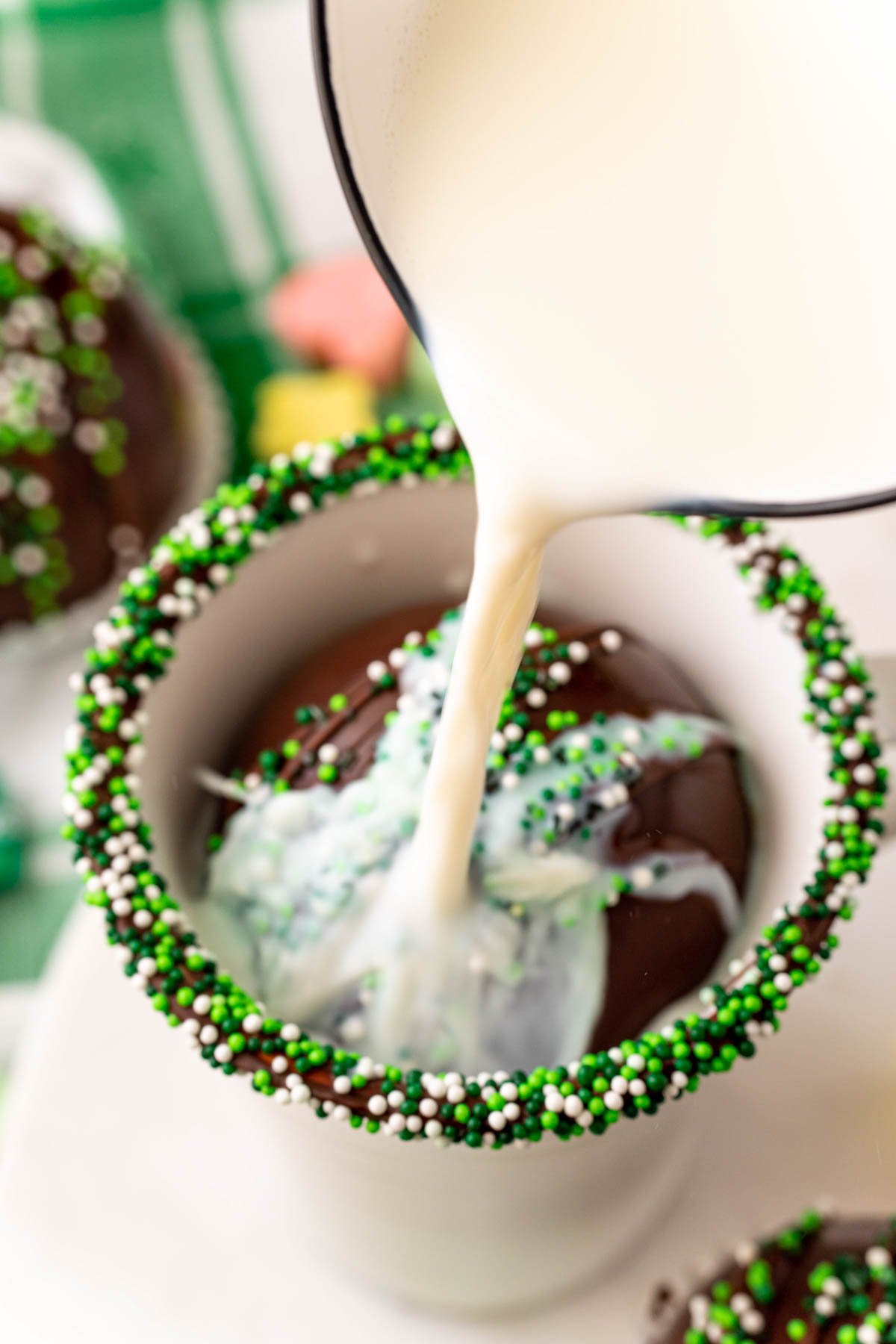 Mint Hot Chocolate Bombs  St  Patrick s Day Treat   - 36