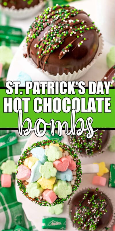 Mint Hot Chocolate Bombs  St  Patrick s Day Treat   - 10