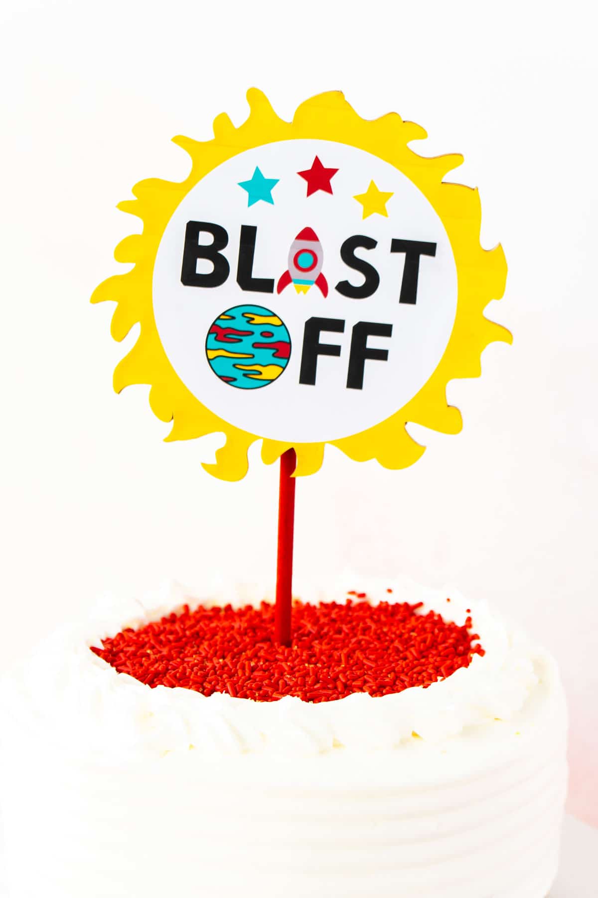 blast off cake topper