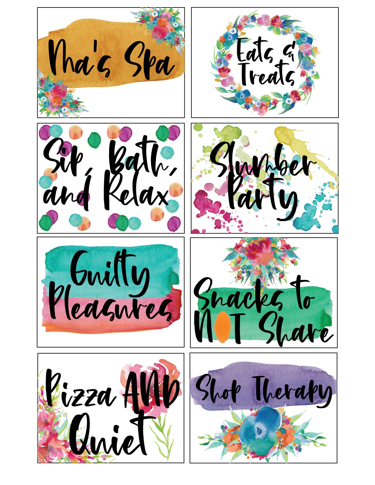 Labels for Mother's Day baskets