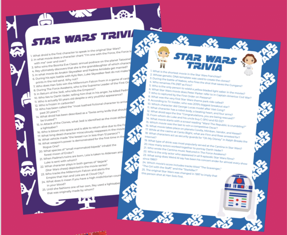 50+ Star Wars Trivia Questions & FREE Trivia Game - Play Party Plan