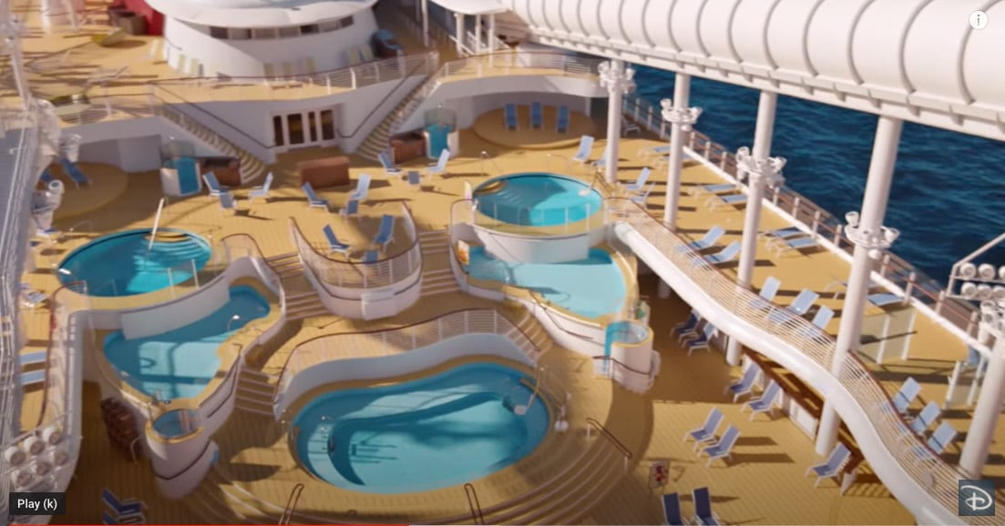 pools on a disney wish cruise ship