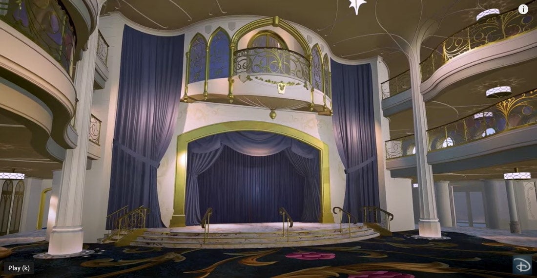 Stage in the Grand Hall on Disney Wish