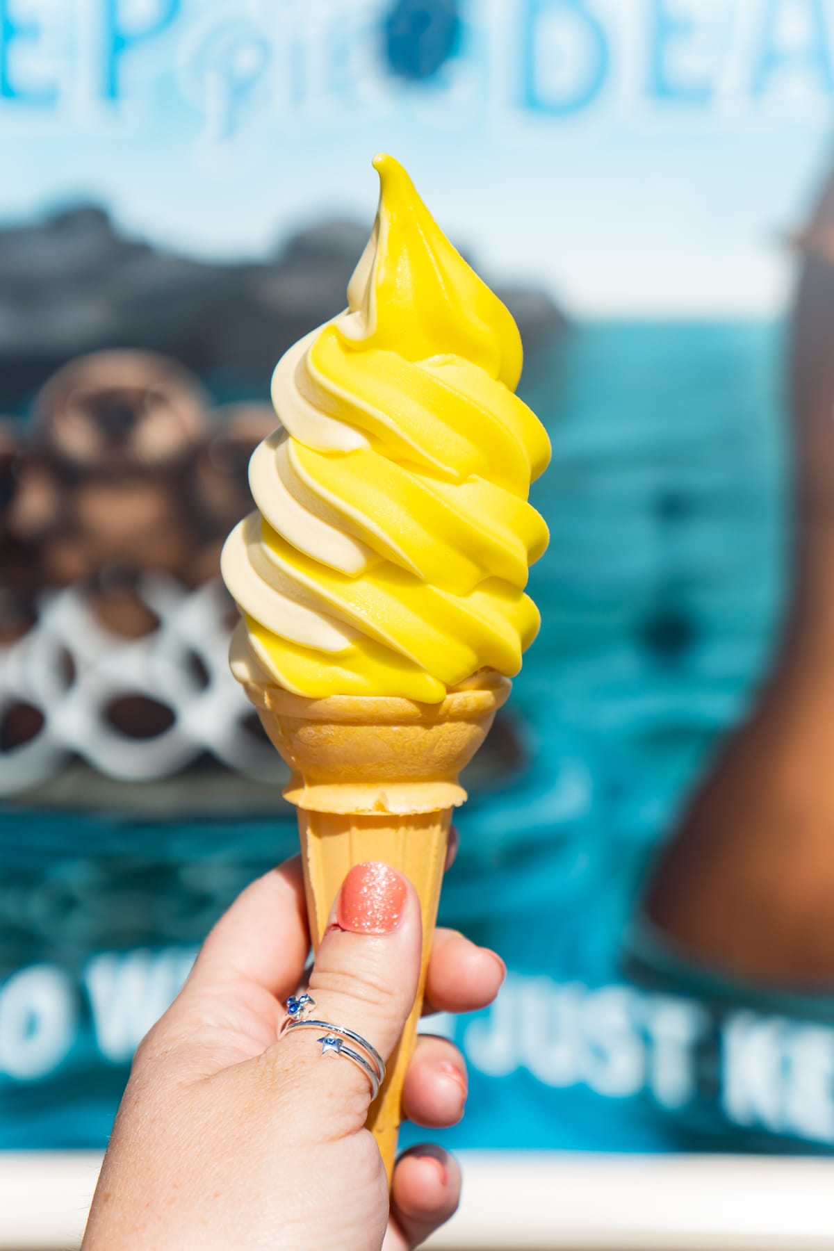 pineapple lemon soft serve at Disneyland