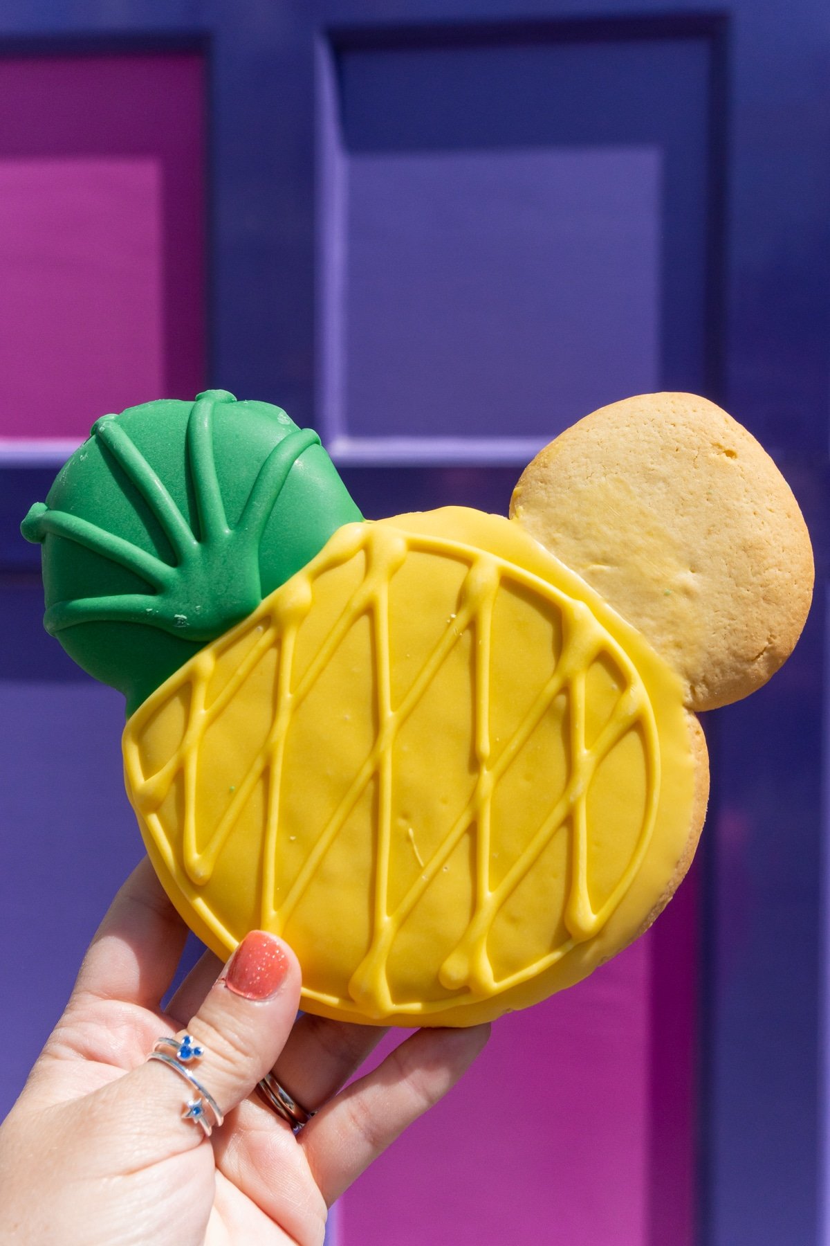 Pineapple Mickey shaped cookie