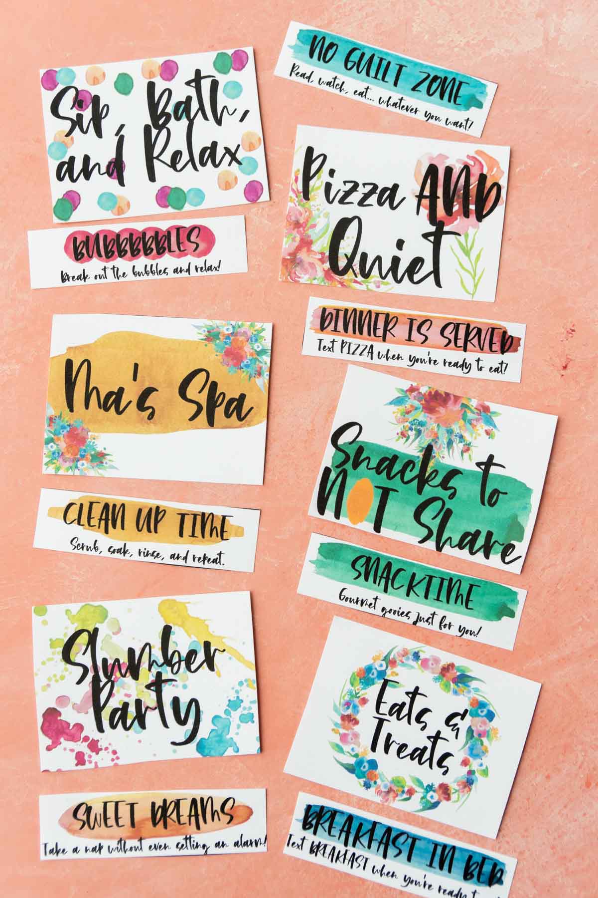 Tags for Mother's Day baskets