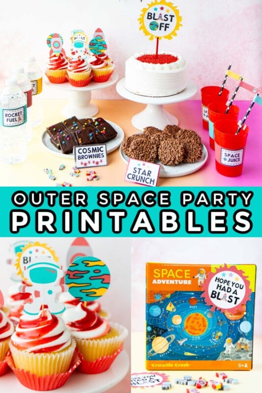 Blast off Cake Topper / Outer Space Party / Out of This World Cake