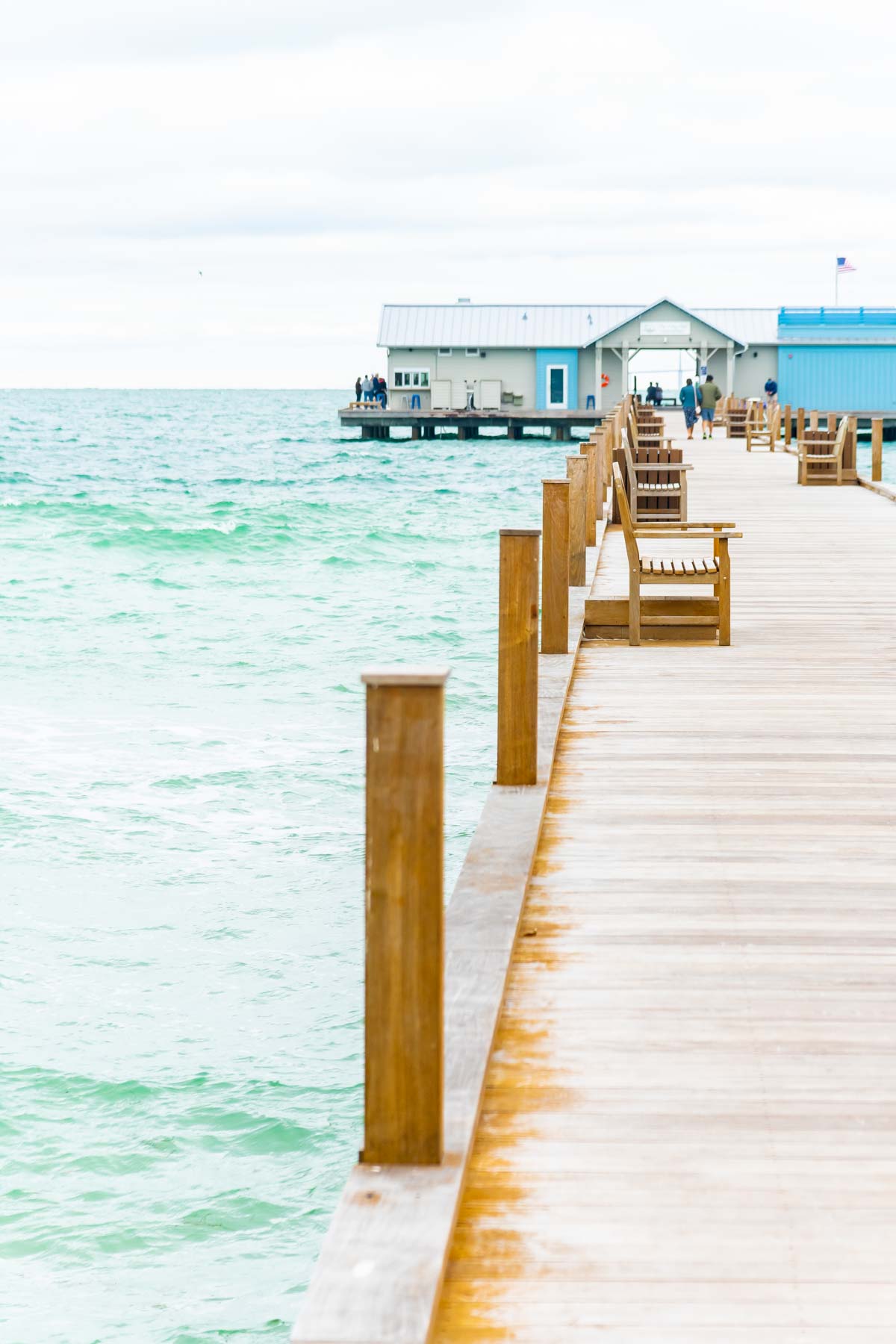 Wood pier on the ocean