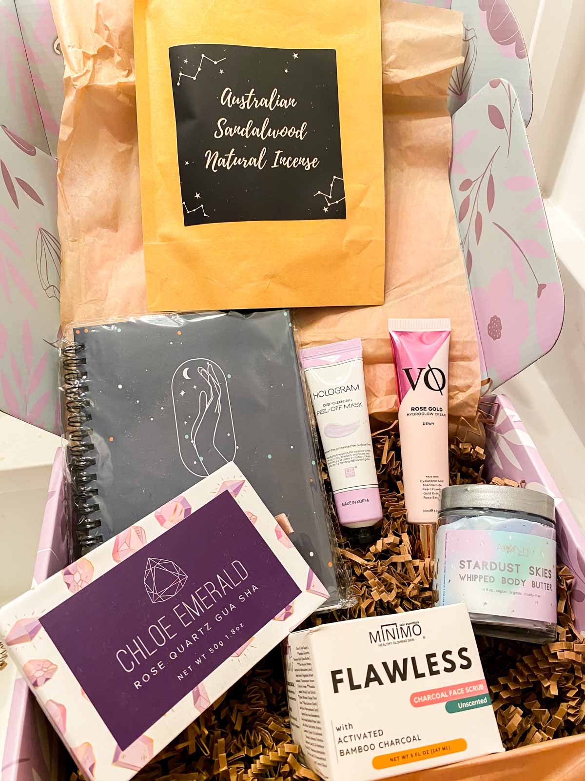 Pamper items in a TheraBox 