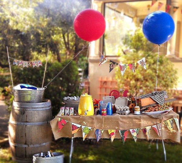 Farmer's Market birthday party table