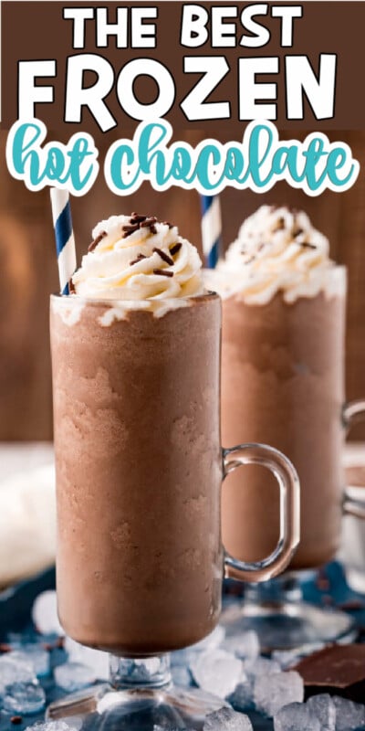 Frozen hot chocolate with text labels