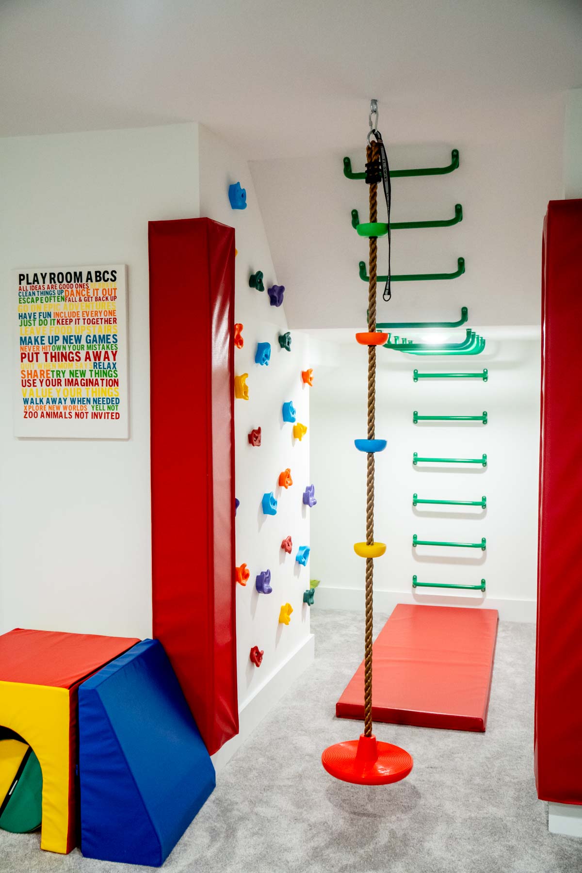 side view of a kids modern playroom