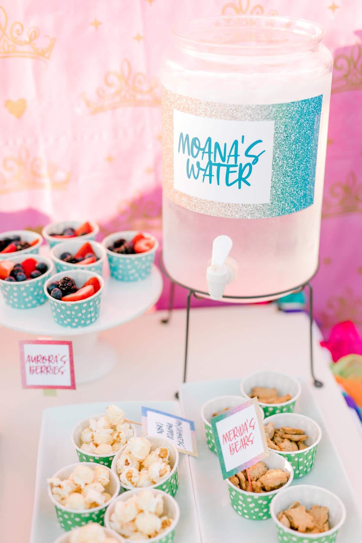 Water jug on a party table