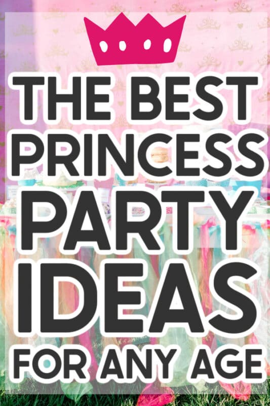 image of a princess party table with text on it