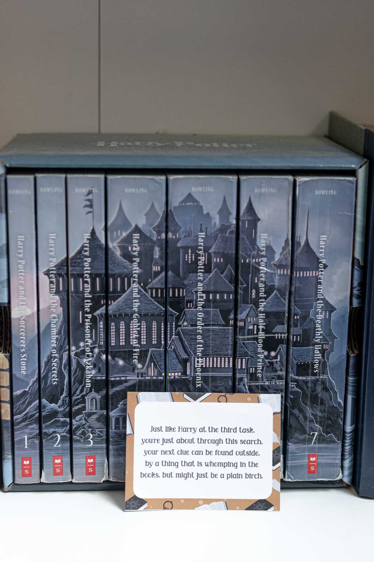 Harry Potter scavenger hunt clues by the books