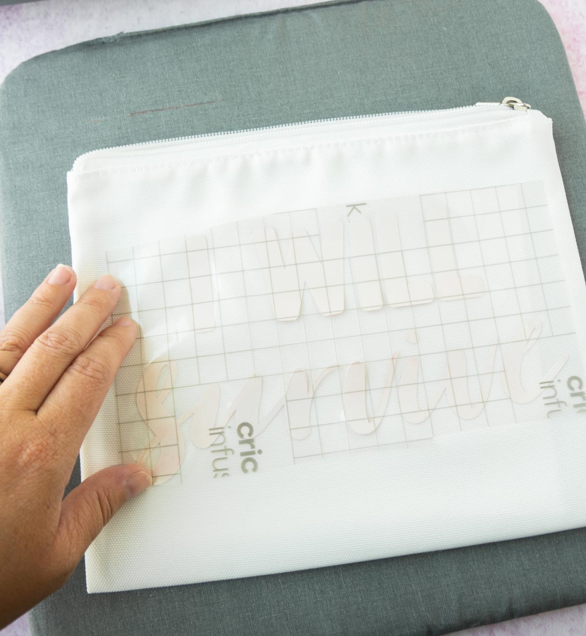 Infusible Ink on a cosmetic bag