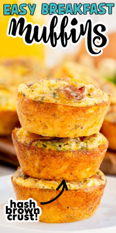 stack of egg breakfast muffins