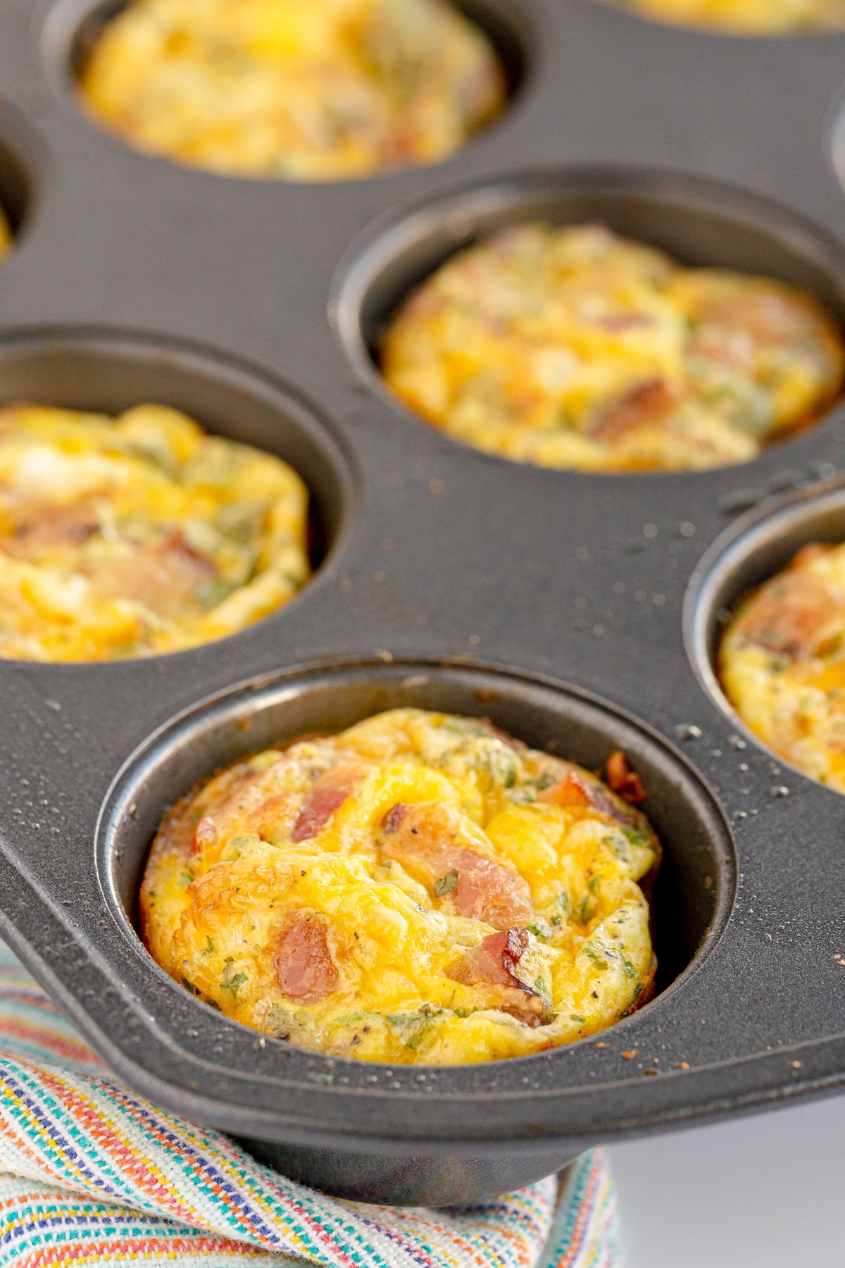 breakfast muffins in a muffin tin